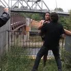 Carmen Blue in 'Euro babe gets tied up and exposed to a field of soccer players totally naked!!!'