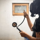 Elise Graves in 'Locked in a Cage and Inflated'