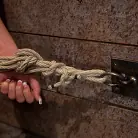 Hope Howell in 'Cute 20yr old girl next door, bound with legs up and spread, foot torture, caning, finger banged hard!'