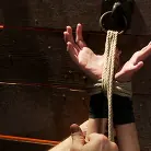 Rene Phoenix in 'Tiny sexy blond suffers heavy weighted nipple clamps and a crotch burner that keeps her on her toes!'