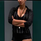 Saffron in 'Brutal head scissors, body locks and back breakers and ass fucking. The roughest match of the year!'