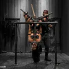Skin Diamond in 'Skin Diamond gets roughed up by Jack Hammer in their first scene together'