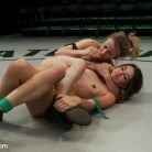 Allie Haze in '2 girl next door types battle it out on the mat 100percent Real non-scripted sex wrestling. Brutal!!'