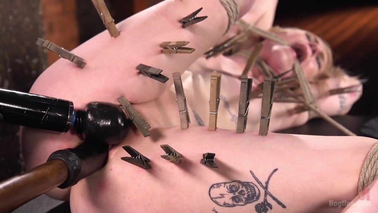 Blonde Pain Slut in Brutal Bondage and Suffering Grueling Punishment