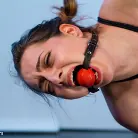 Bobbi Starr in 'Bobbi Starr Strap-on Electrofucks Missy Minx in Suspension Bondage!'