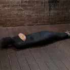 Chloe Camilla in 'Cute little blond girl is mummified, vibrator stuck on her clit. Hung upside down to cum and cum.'