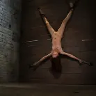 Emma Haize in 'Inverted and spread on the wall, the nubile unit cums over and over while we make it suck cock!'