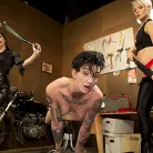 Helena Locke in 'Lazy Mechanic Nikki Hearts Gets Tag-Teamed by Boss and Client'