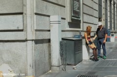 Hanna Montada - Cum Guzzling Euro trash Whore, Hanna Montada, gets fucked like a sex doll in busy urban Madrid | Picture (1)
