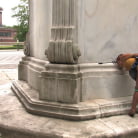 Molly in 'Flexible redhead is bound and stripped naked in public'