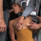 Molly in 'Flexible redhead is bound and stripped naked in public'