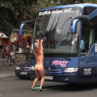 Molly in 'Flexible redhead is bound and stripped naked in public'